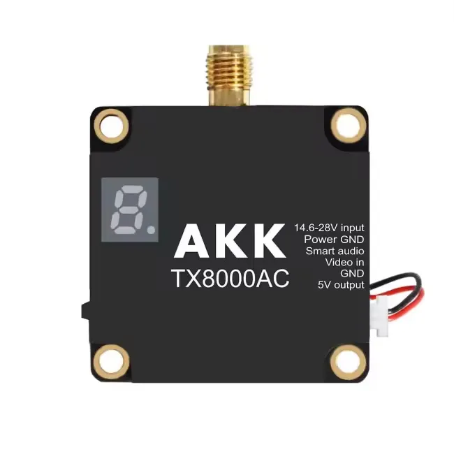 AKK TX8000AC — Model label and connections